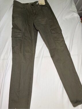 YMI Womens Dar Gray Jeans Skinny Fit Cargo Denim Size 1/25 NWT